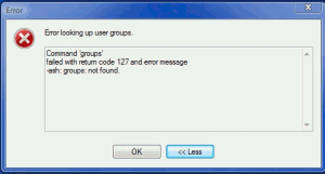 WinSCP error looking up user groups